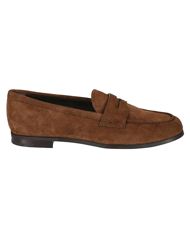 Church's Brown Suede Natalie Moccasin With Leather rot Rot