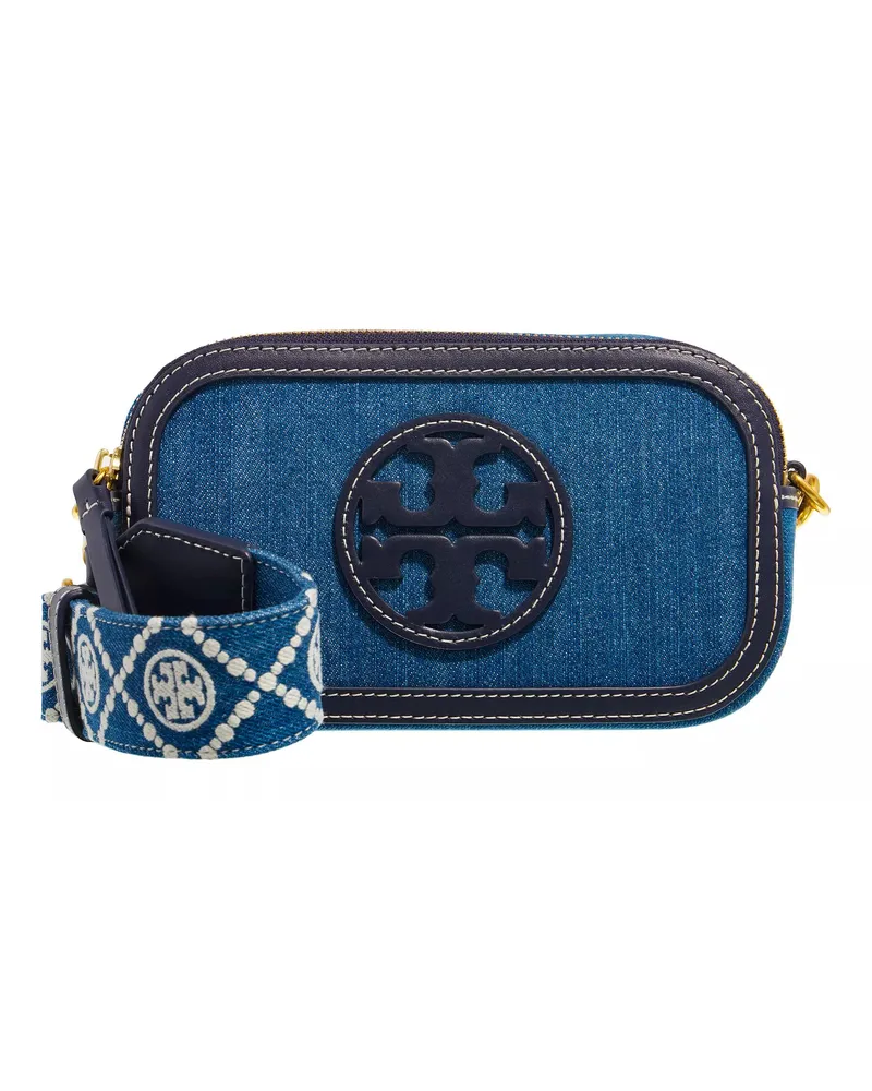 Tory Burch Crossbody Bags Miller Denim Mini Crossbody Bag Blau