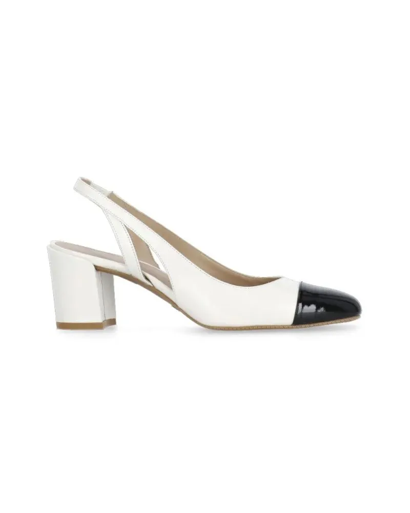 Stuart Weitzman Hohe Schuhe White Sleek 50 Slingback weiß Weiß