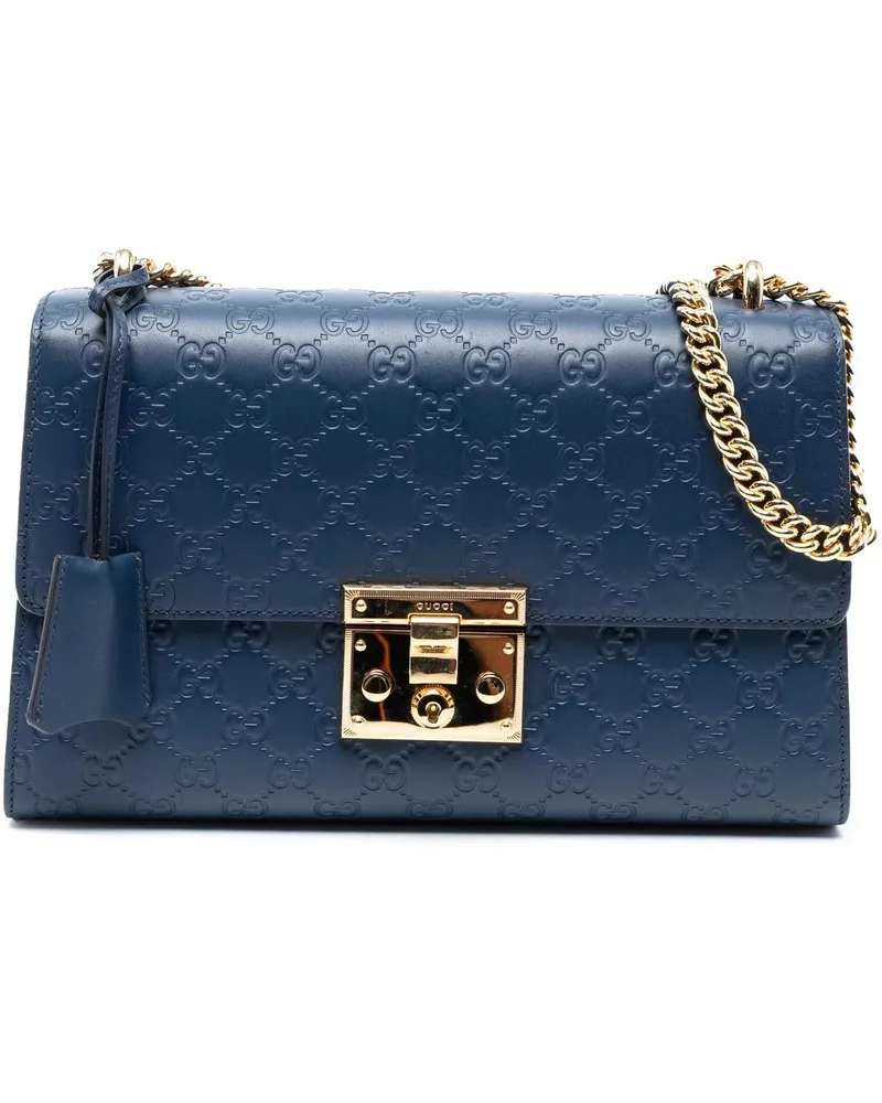 Gucci Hobo Bags Medium ssima Padlock Shoulder Bag blau Blau