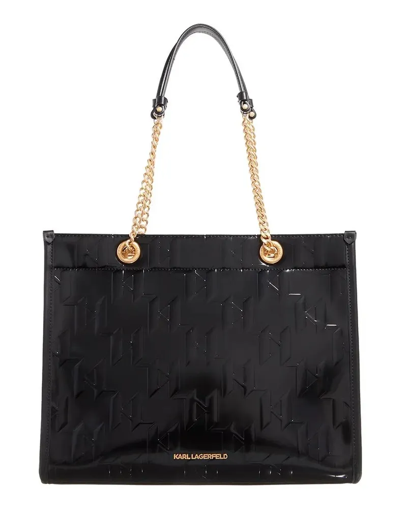 Karl Lagerfeld Shopper & Totes K/Skuare Sp Shiny Mono Md Tote schwarz Schwarz