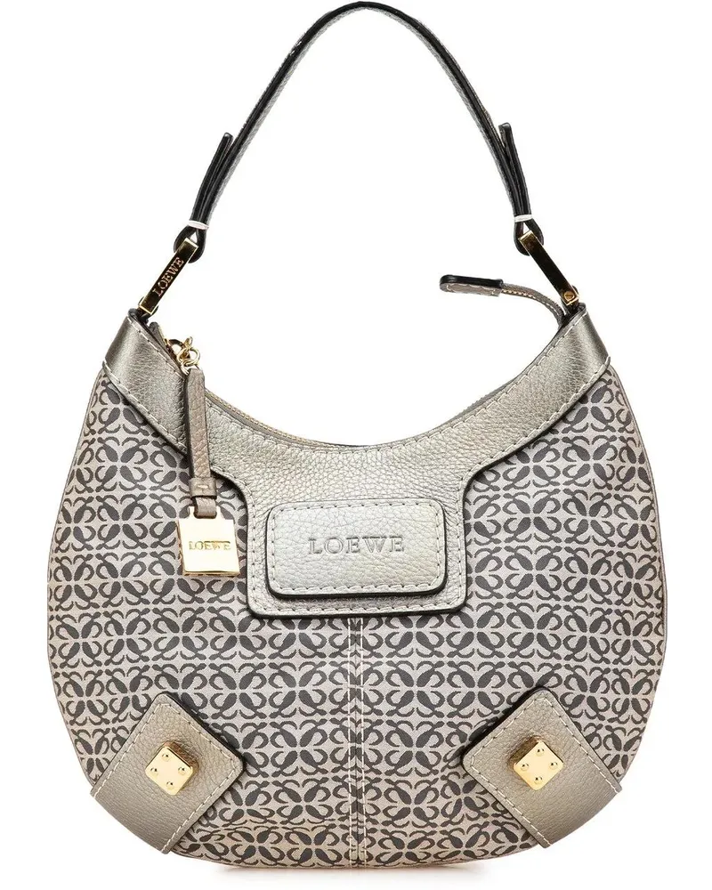 Loewe Hobo Bags Anagram Canvas New Road Hobo grau Grau