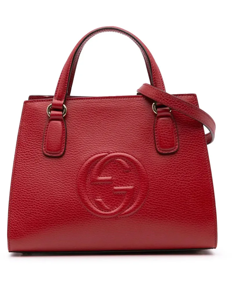 Gucci Hobo Bags 2016-2024 Medium Dollar Calf Soho Top Handle Conve rot Rot