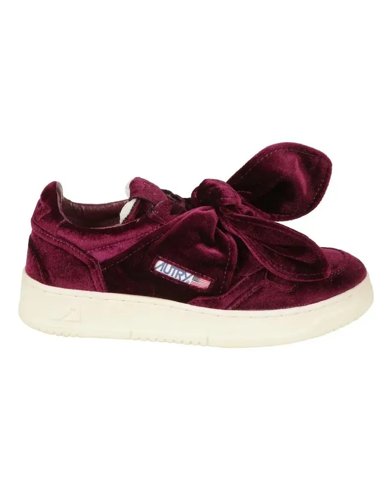 AUTRY Low-Top Sneaker Bordeaux Sneakers With Velcro Strap And Off-White schwarz Schwarz