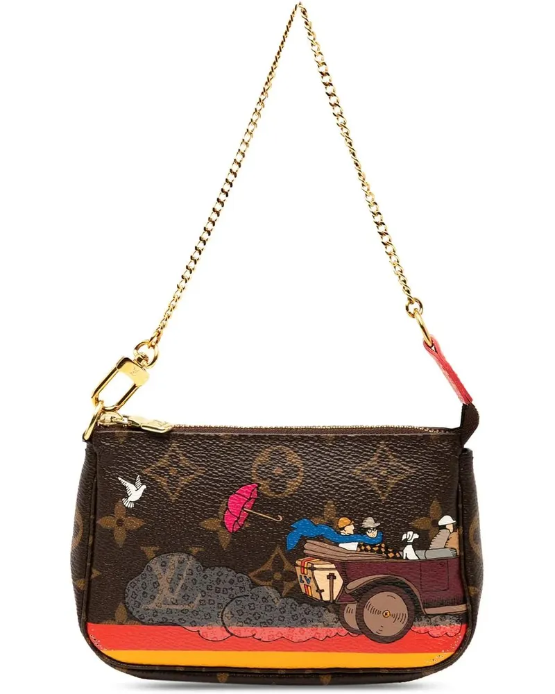 Louis Vuitton Crossbody Bags Monogram Evasion Illustre Mini Pochette Accessorie braun Braun