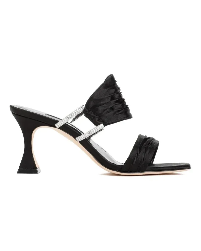 Manolo Blahnik Sandalen Black Satin Chinap Sandal schwarz Schwarz