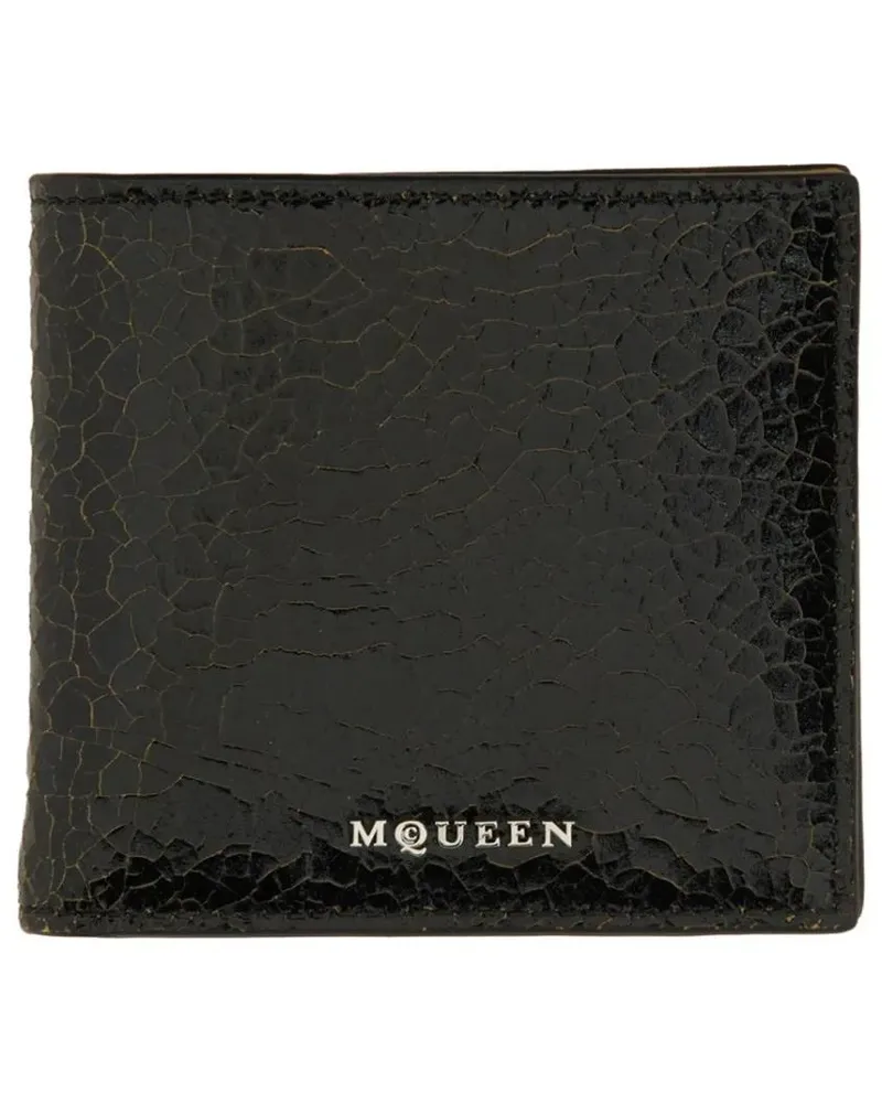 Alexander McQueen Portemonnaies Bi-Fold Wallet schwarz Schwarz