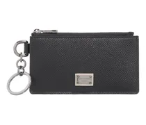 Portemonnaies Black Leather Card Holder schwarz