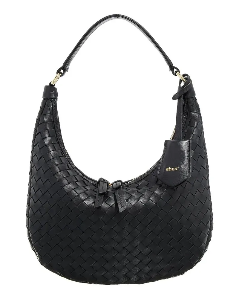 Abro Schultertaschen Beutel Nana Mini/ Black/Gold schwarz Schwarz