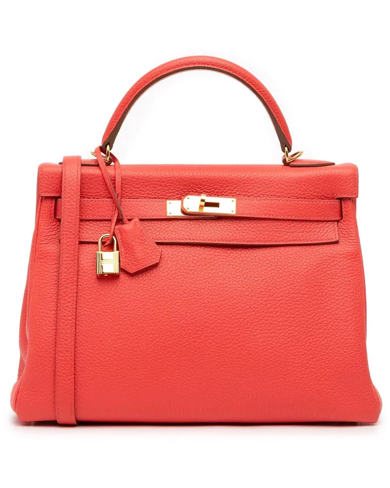 Hermès Hobo Bags Togo Kelly II Retourne 32 rot Rot