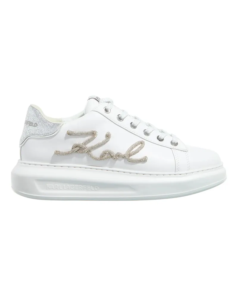 Karl Lagerfeld Low-Top Sneaker Kapri Signia Rhinestone Lo weiß Weiß