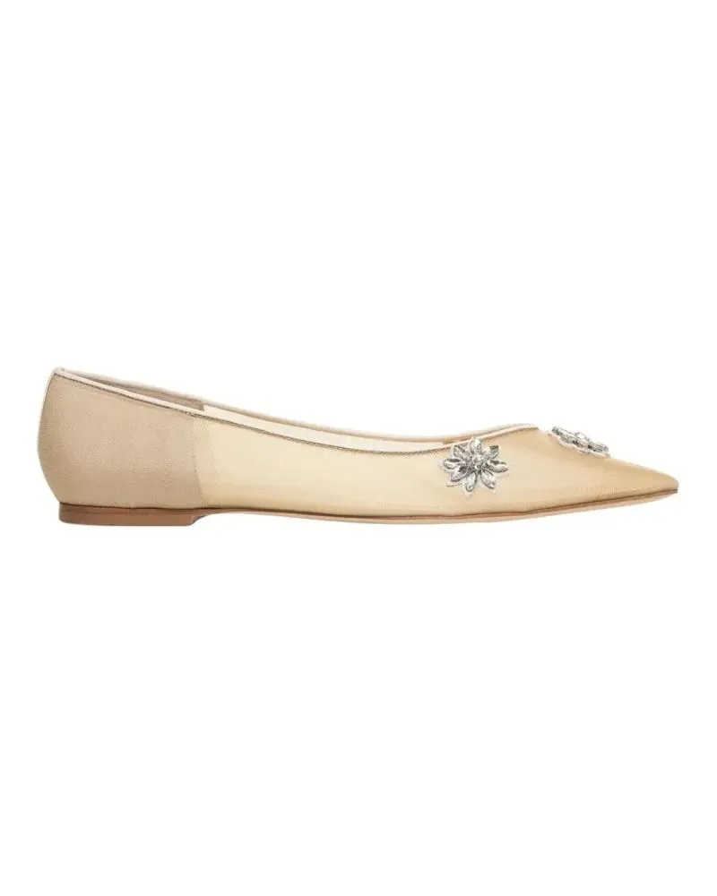 Gender Mesh Ballerina Flats beige Beige