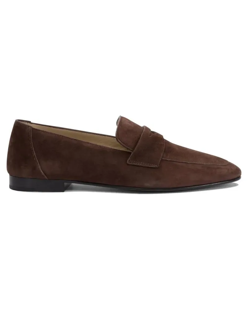 Le Monde Béryl Brown Suede Loafers With Silhouette schwarz Schwarz