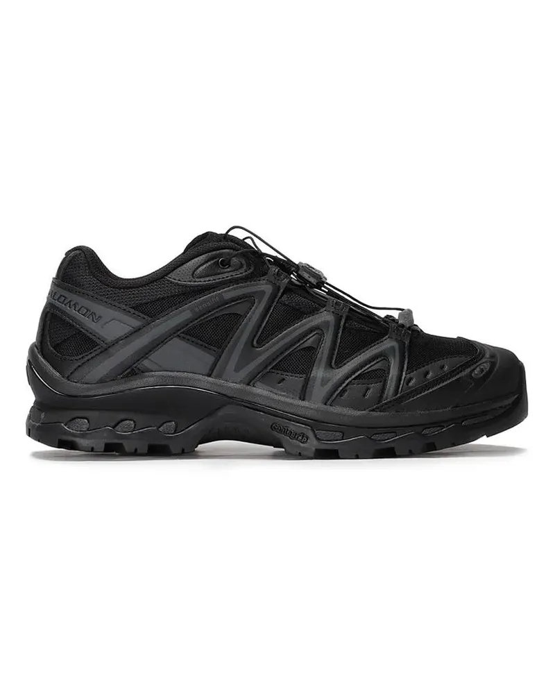 Salomon Low-Top Sneaker Streamlined Black Athletic Sneakers With Textured schwarz Schwarz
