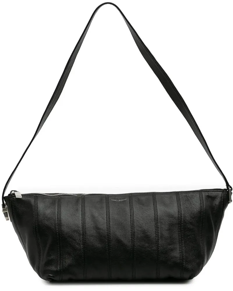 Saint Laurent Hobo Bags Leather Blitz Shoulder Bag schwarz Schwarz