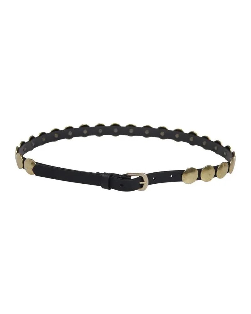 Golden Goose Gürtel Black Cow Leather Belt schwarz Schwarz
