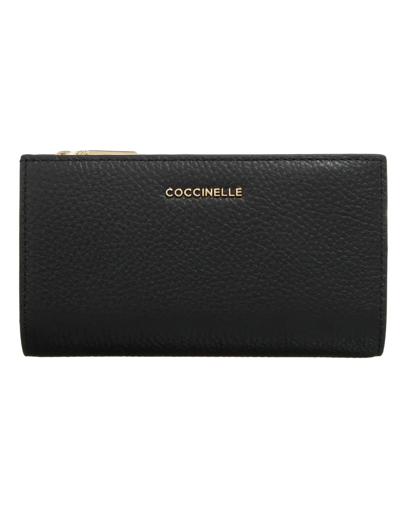 Coccinelle Portemonnaie Metallic Soft schwarz Schwarz