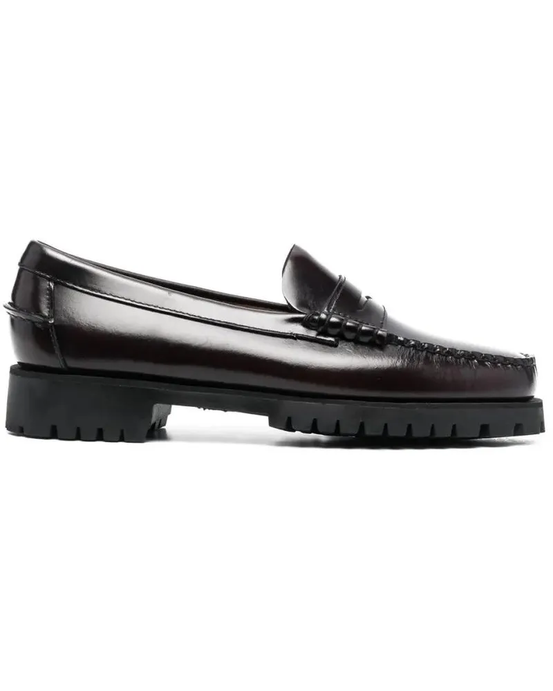 Sebago Sandalen Bordeaux Leather Sandals With Polished Finish schwarz Schwarz