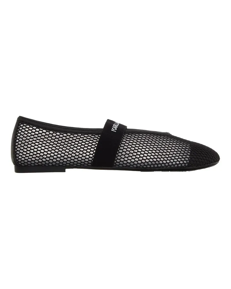 Karl Lagerfeld Ballerinas Karo Mesh Pump schwarz Schwarz