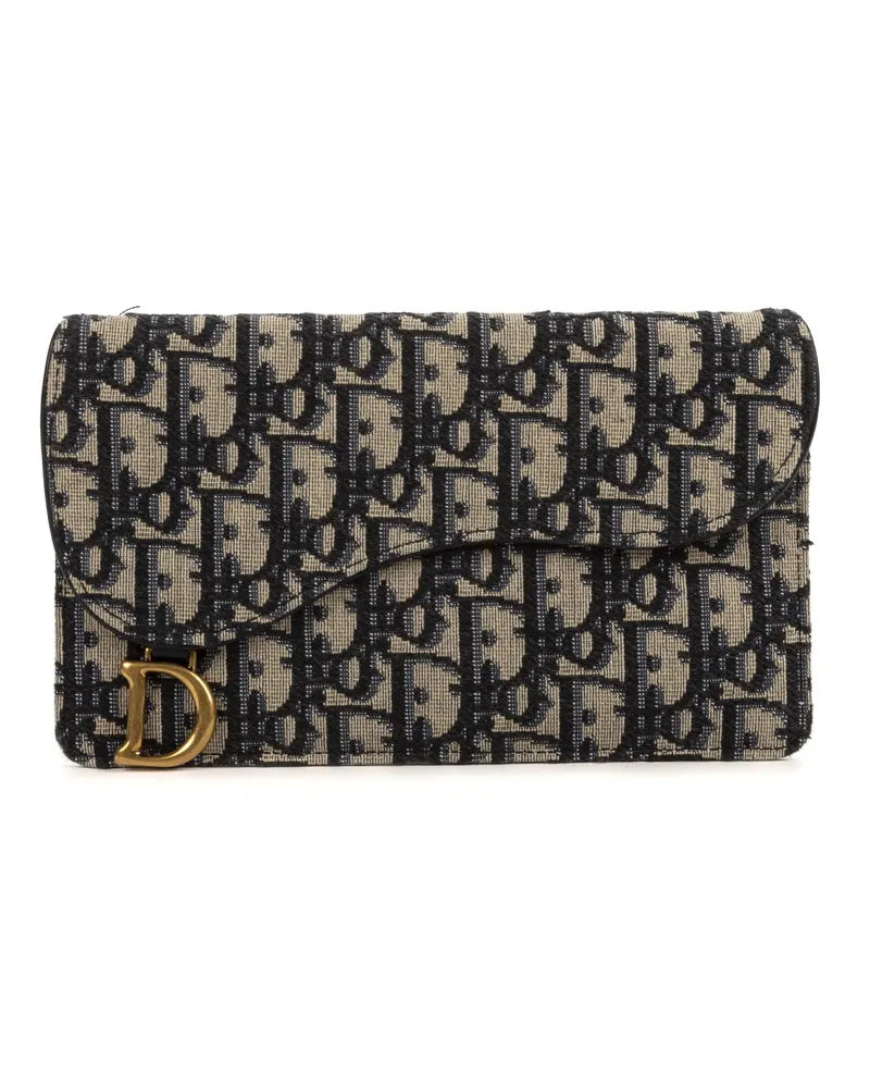 Dior Crossbody Bags Saddle Pouch Wallet blau Blau
