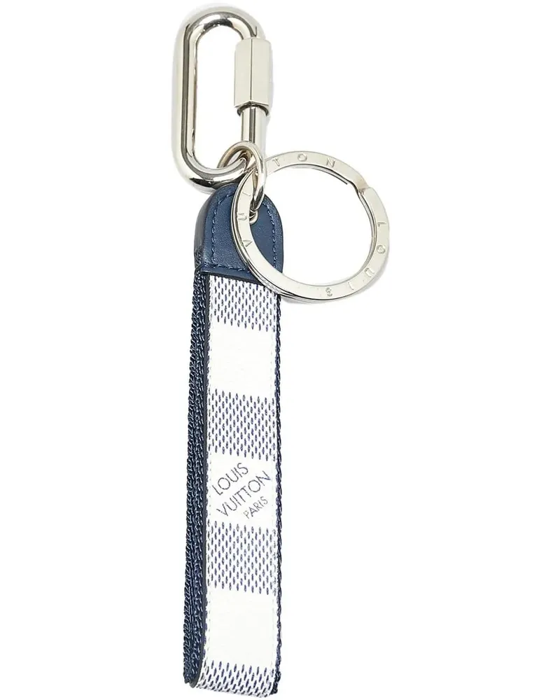Louis Vuitton Schlüssel- & Taschenanhänger 2019 Damier Azur Coastline Matchpoint Dragonne Key white Weiß