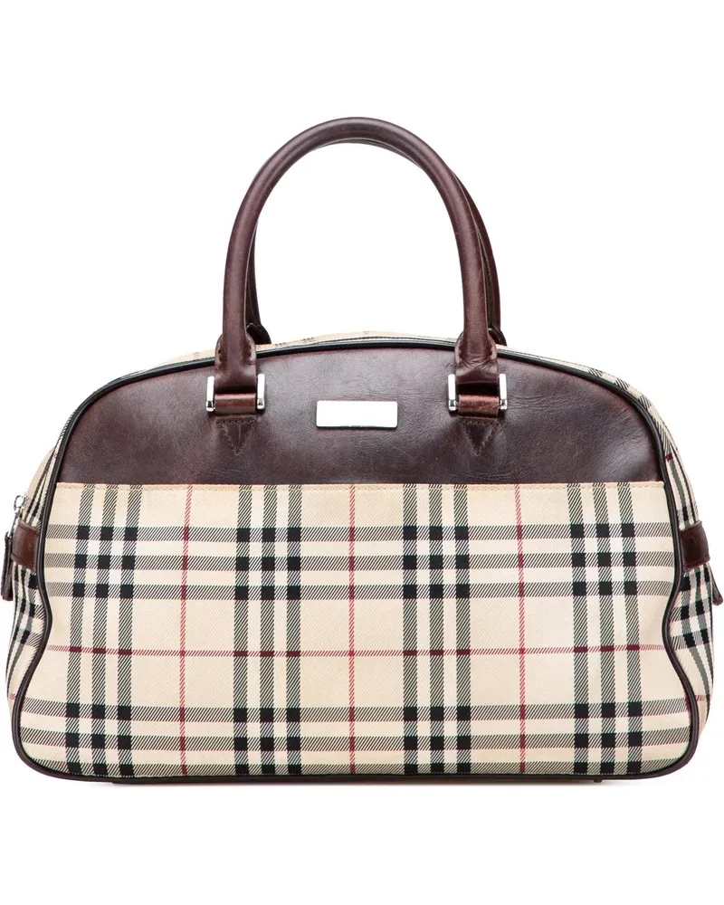 Burberry Crossbody Bags House Check Canvas Handbag braun Braun