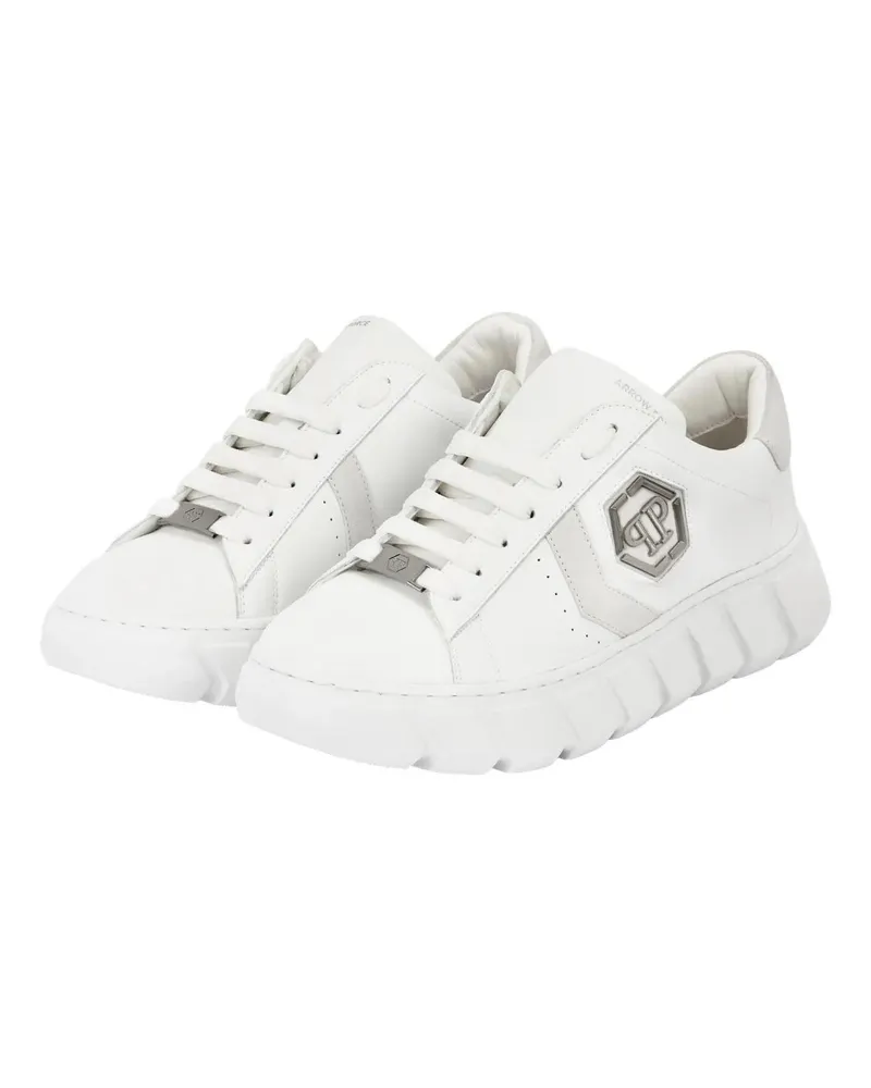 Philipp Plein Low-Top Sneaker Low-Top Sneakers Hexagon Force weiß Weiß