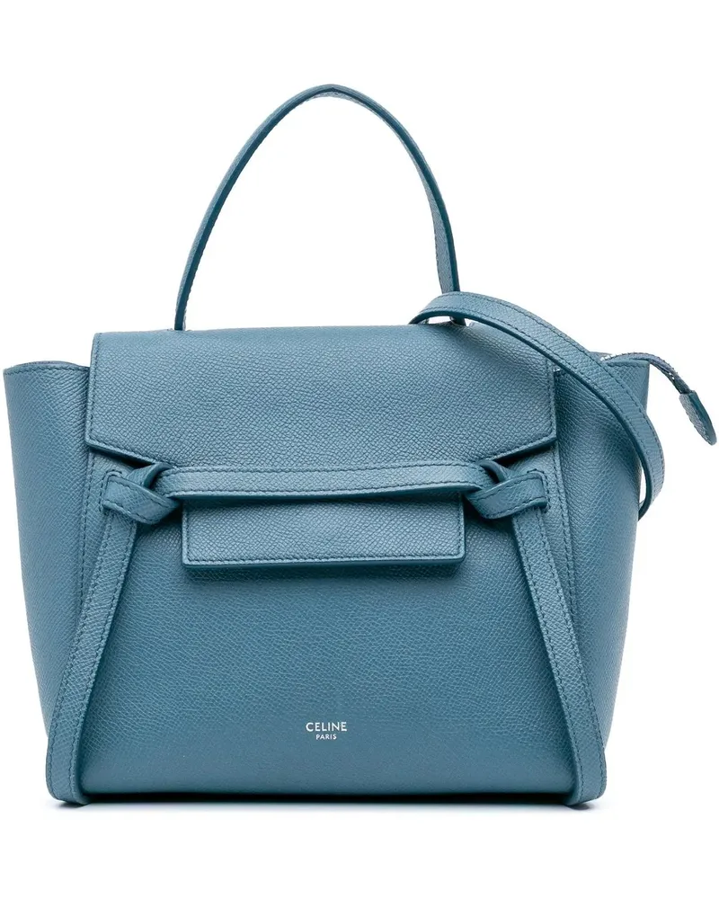 Celine Hobo Bags 2019 Nano Grained Calfskin Belt Bag blau Blau