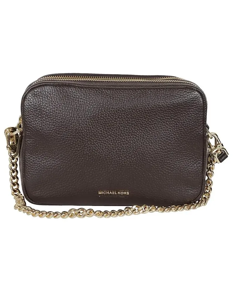 Michael Kors Hobo Bags Bryant Hammered Leather Shoulder Bag braun Braun