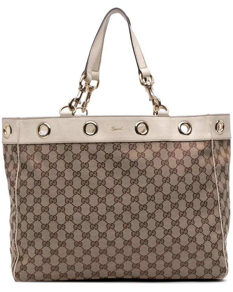 Gucci Shopper Large GG Canvas Positano Tote braun Braun