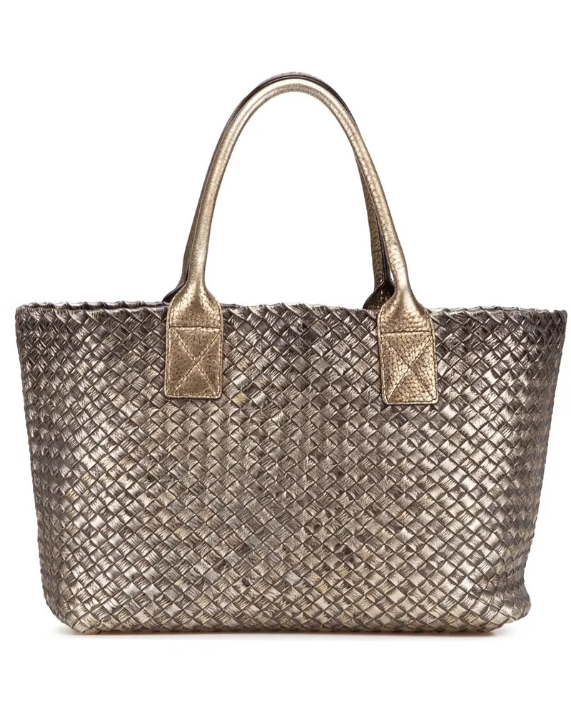 Bottega Veneta Shopper Lambskin Intreccio Cabat Tote braun Braun