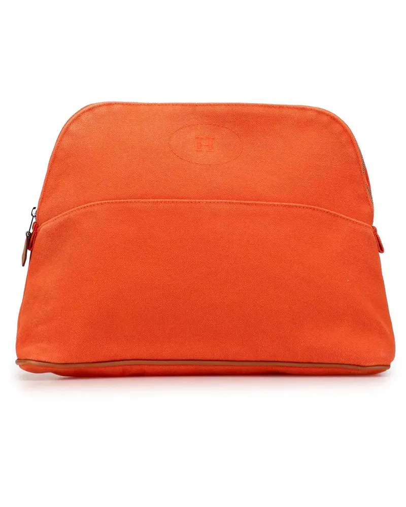 Hermès Kosmetiktaschen Toile Bolide Trousse de Voyage GM orange Orange