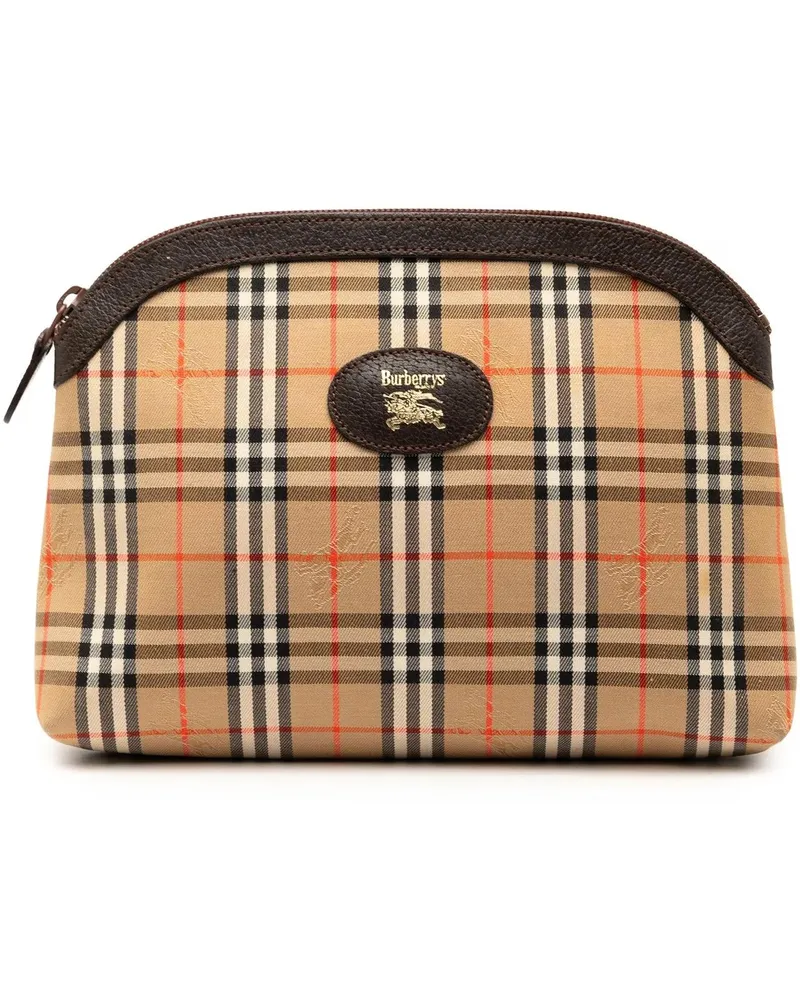 Burberry Kosmetiktaschen House Check Coated Canvas Pouch braun Braun