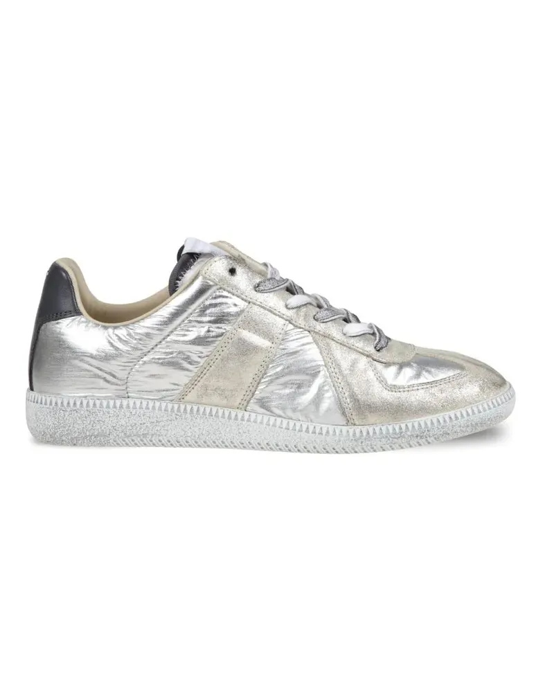 Maison Margiela Low-Top Sneaker Replica Metallic Sneakers silberfarben Silber