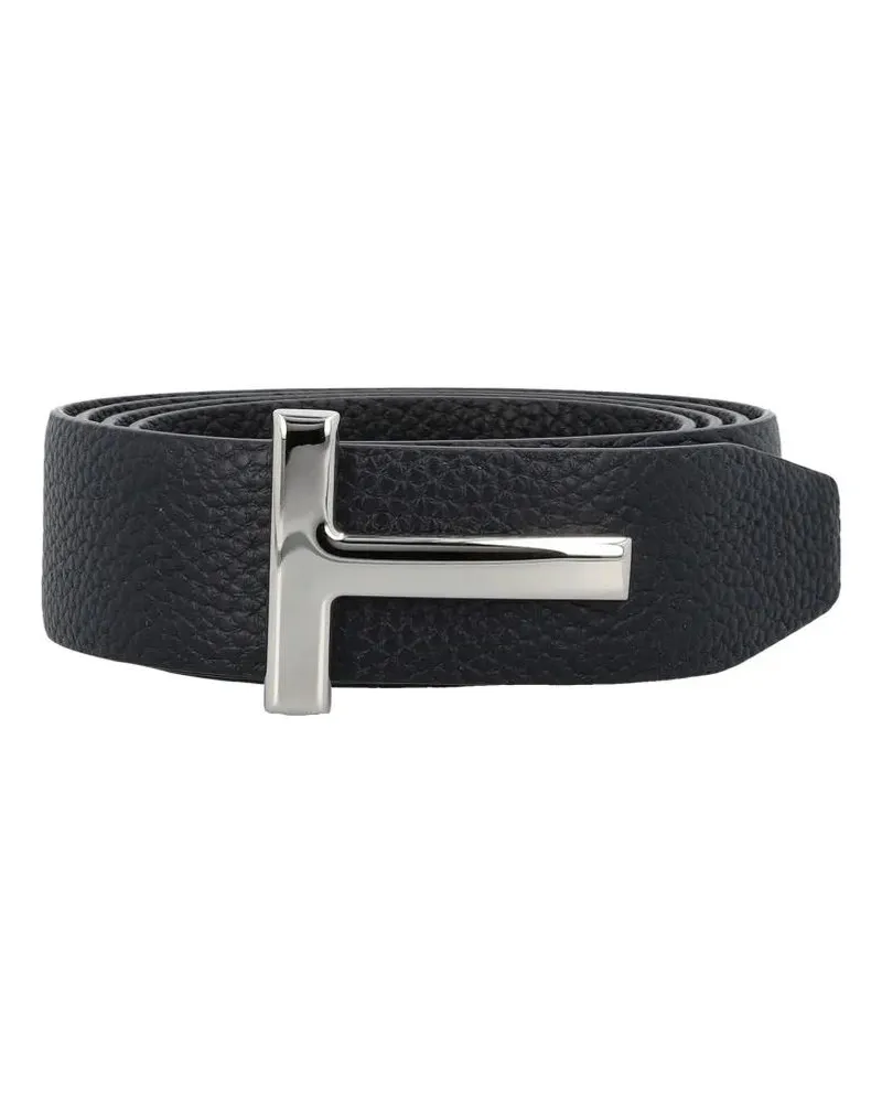 Tom Ford Gürtel T Grainy Leather Belt schwarz Schwarz