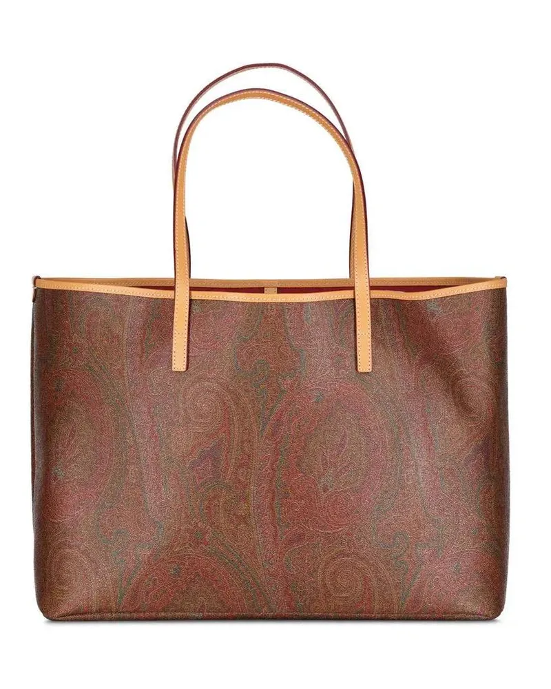 Etro Crossbody Bags Shopper mit Paisley Muster Braun