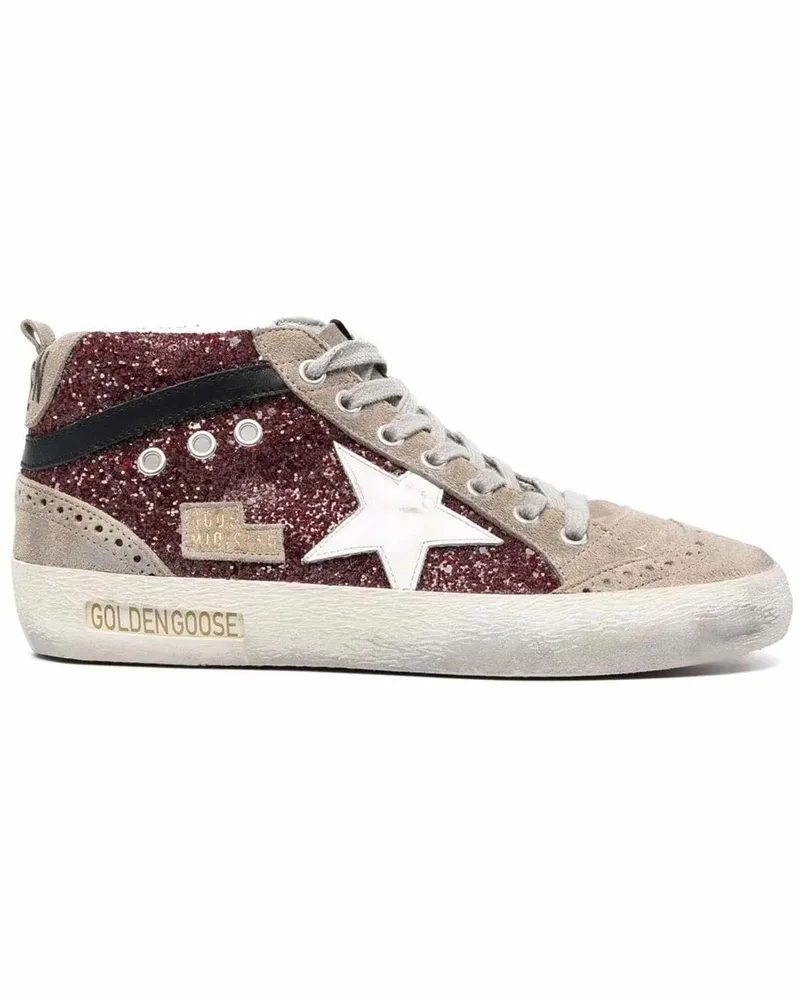Golden Goose Low-Top Sneaker Sneakers Dark Redtaupewhiteblack bunt Bunt