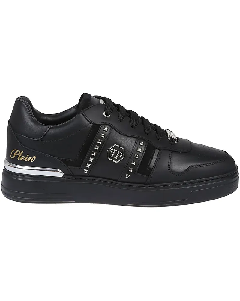 Philipp Plein Low-Top Sneaker Mix Cut Studs Low Top Sneakers Black schwarz Schwarz