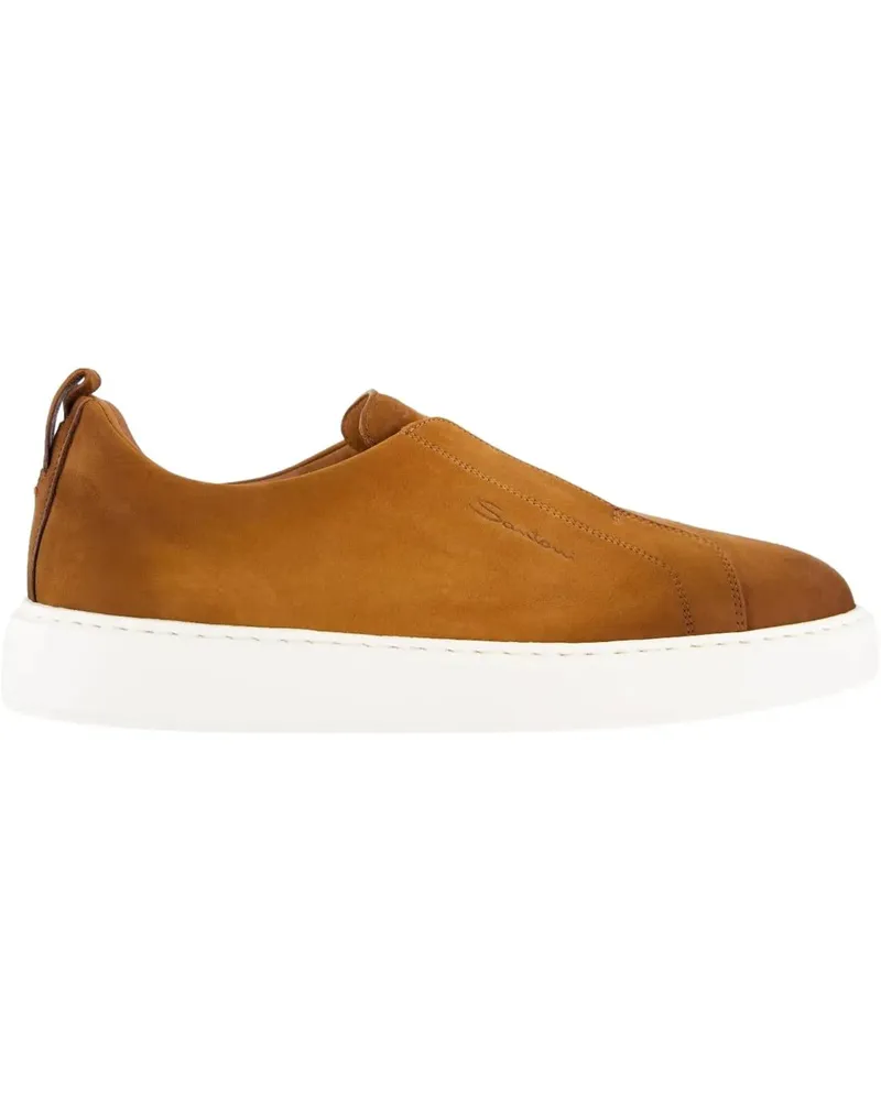 Santoni Loafer Heren Victor Sneaker Nubuck braun Braun