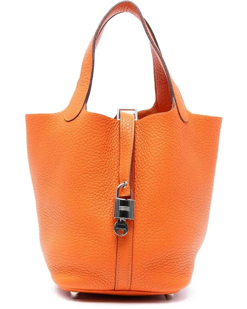 Hermès Crossbody Bags Clemence Picotin Lock 18 orange Orange
