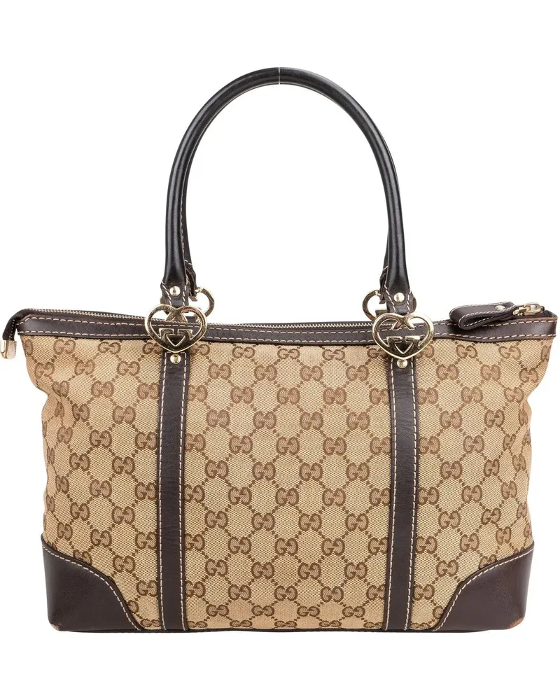 Gucci Crossbody Bags  GG Monogram Heart Handbag braun Braun