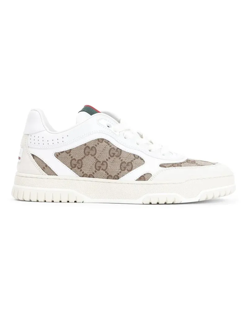 Gucci Low-Top Sneaker Trainers With Iconic Gg Canvas And Luxe Materials weiß Weiß