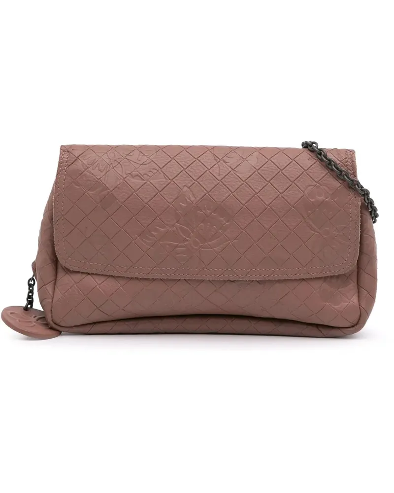Bottega Veneta Hobo Bags Small Calfskin Intrecciomirage Embossed Butterfly rosa Gold