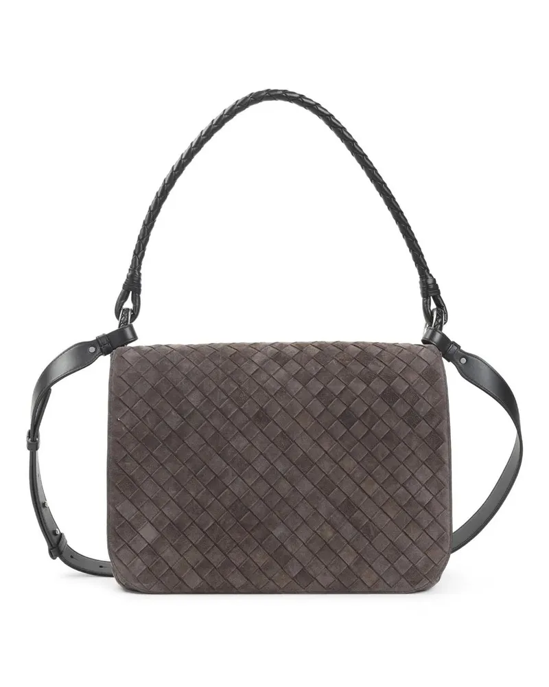 Bottega Veneta Hobo Bags Swing Intrecciato Shoulder Bag grau Grau