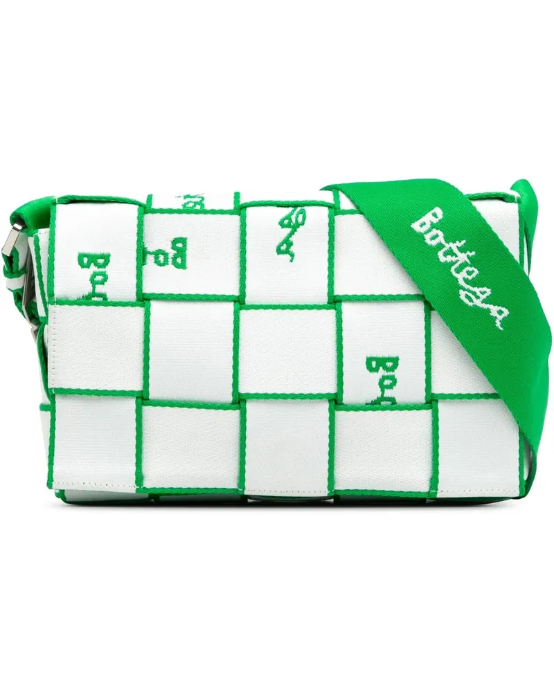 Bottega Veneta Hobo Bags Canvas Intrecciato Webbing Cassette Crossbody weiß Weiß