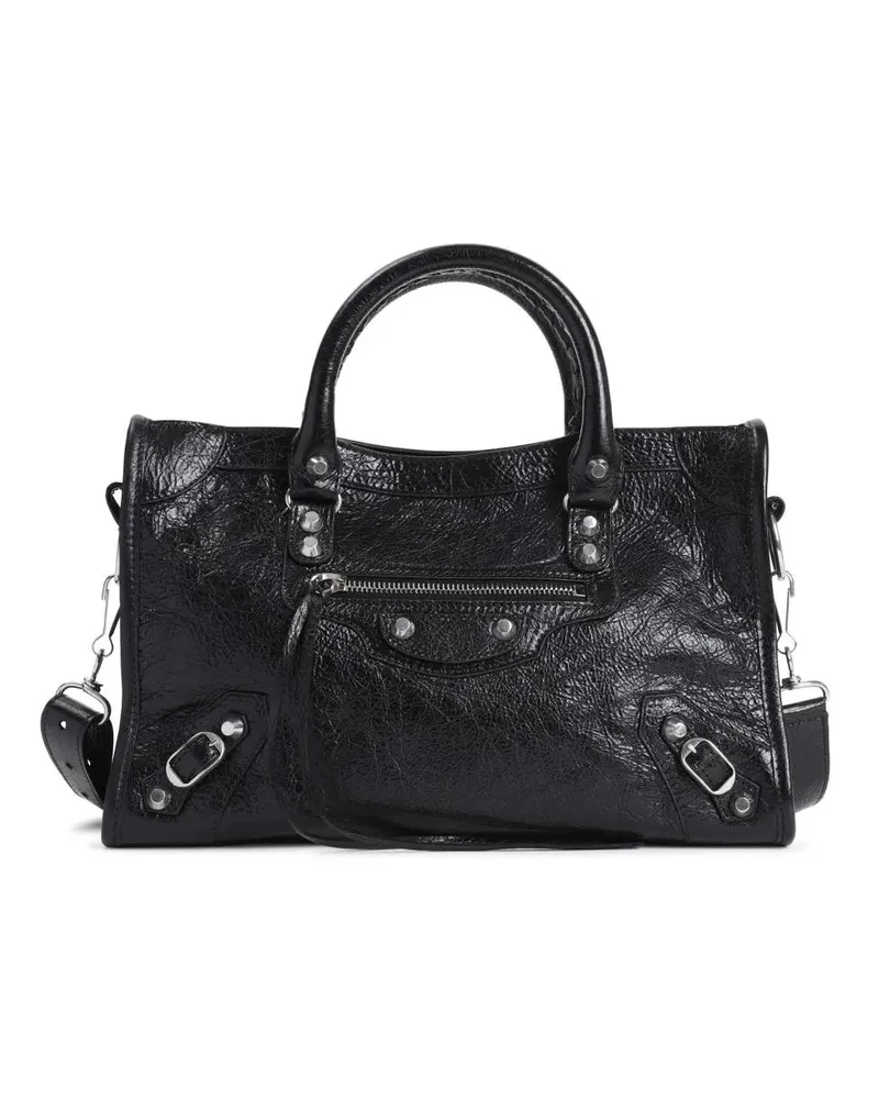 Balenciaga Crossbody Bags Black Calf Leather Le City Bag schwarz Schwarz