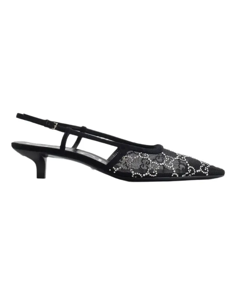Gucci Hohe Schuhe Gg Slingback Pump schwarz Schwarz