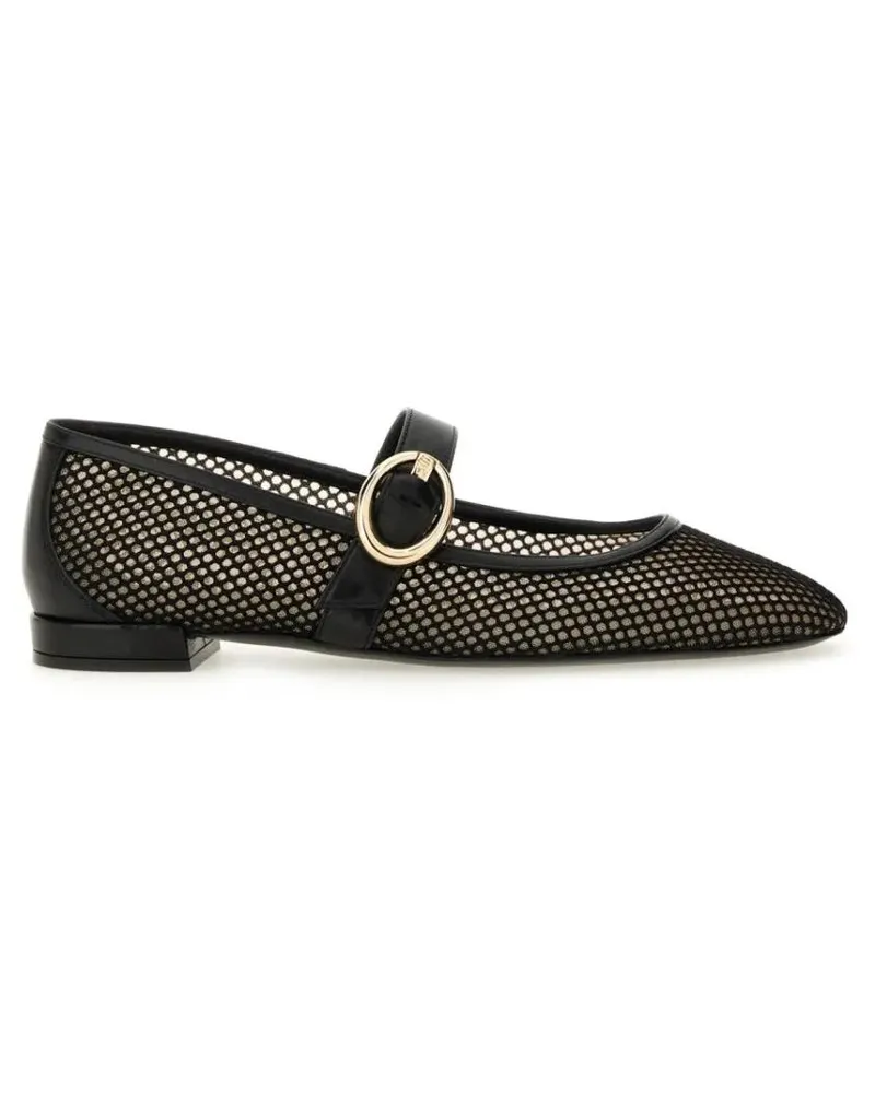 Stuart Weitzman Arabella" Mary Jane Dancer Flats schwarz Schwarz