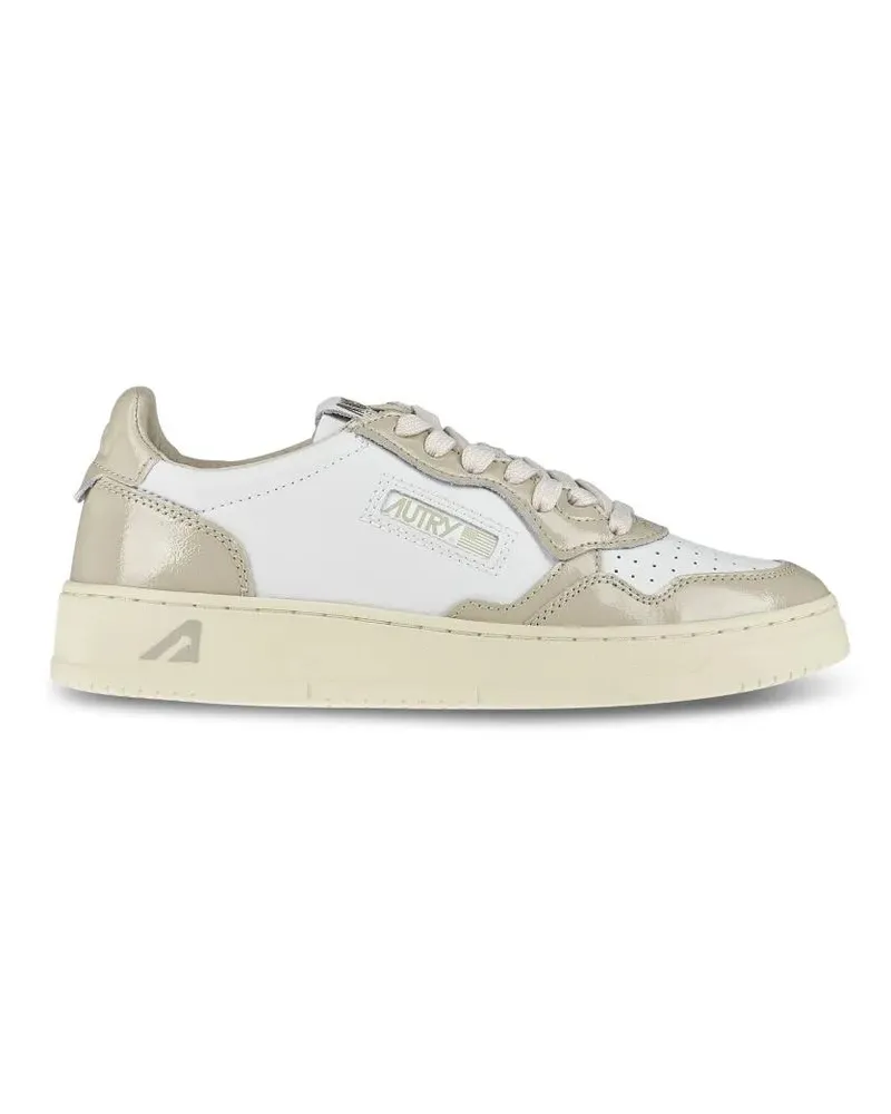 AUTRY Low-Top Sneaker Low-Top Sneakers Combining Smooth And Patent Leath grau Grau