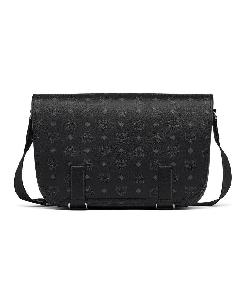 MCM Crossbody Bags Aren Messenger-Tasche in Visetos schwarz Schwarz